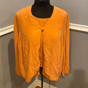 Vintage Patrick collection Silk faux two piece blouse